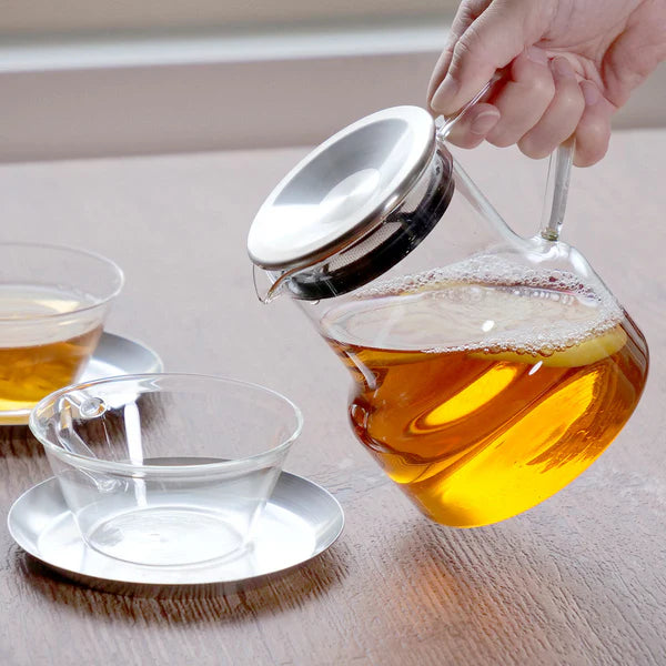 KINTO  Cast One-Touch 700Ml Heat-Resistant Glass Teapot Microwave Safe