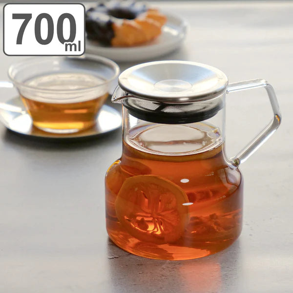 KINTO  Cast One-Touch 700Ml Heat-Resistant Glass Teapot Microwave Safe