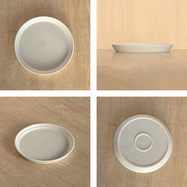 KINTO   Fog Plate 160mm Ash White Microwave Dishwasher Safe Durable 26360