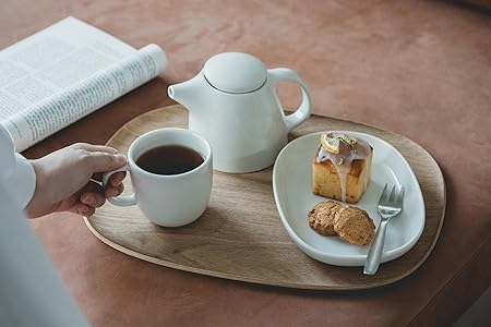 KINTO    Nest Plate White 195x145mm Durable Porcelain Tableware 20581