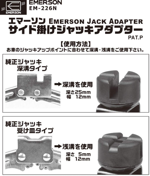 Emerson Side-Hanging Jack Adapter with Dual Groove Depths for EM227/501 Jacks