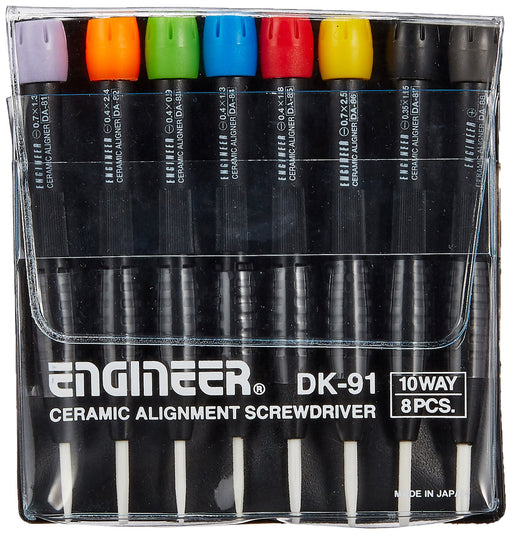 Engineer 8 Pieces Ceramic Adjustment Screwdriver Set - Dk-91 Tool Collection-Kiichin - The #1 Place for Japanese Goods in Your Hand!
