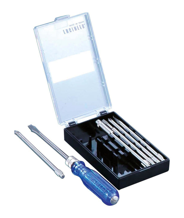 Engineer 7-Piece Interchangeable Screwdriver Set with Electrical Tester Grip DK-06-Kiichin - The #1 Place for Japanese Goods in Your Hand!