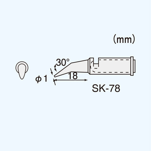 Engineer Sk-78 Replacement Iron Tip for Sk-70 Series Soldering Tools-Kiichin - The #1 Place for Japanese Goods in Your Hand!