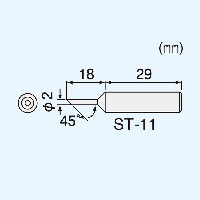 Engineer ST-11 Soldering Iron Tip for SK-30 Series 2x18mm Diameter-Kiichin - The #1 Place for Japanese Goods in Your Hand!