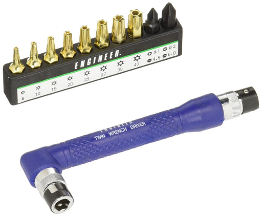 Engineer Twin Wrench Driver Set Dr-50 10 Bits Special Screw Compatible-Kiichin - The #1 Place for Japanese Goods in Your Hand!