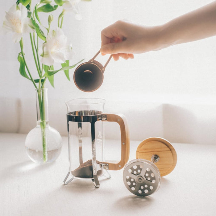 Hario Cafe Press 4-Cup French Press with Olive Wood and Heat Resistant Glass-Kiichin - The #1 Place for Japanese Goods in Your Hand!