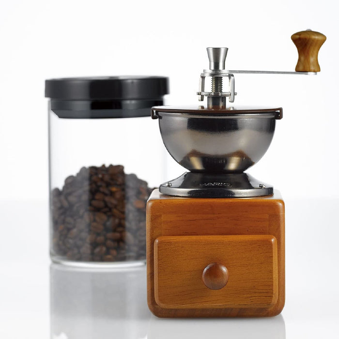 Harry Hario Large Black Coffee Canister Mcnr 300 B Airtight Storage Jar