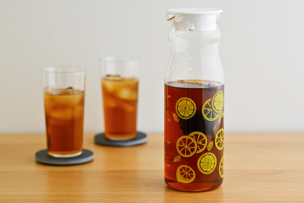 Hario Heat-Resistant Glass Free Pot 1200Ml Retro Lemon Japan Made