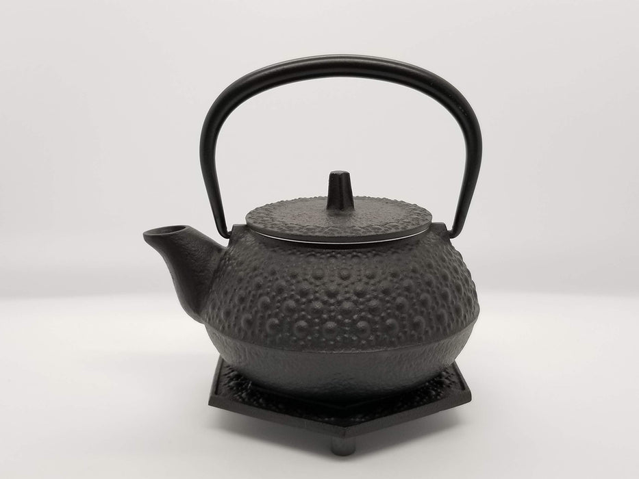 Iwachu Iron Teapot Set Black Finish 0.32L Tortoise Shell Design-Kiichin - The #1 Place for Japanese Goods in Your Hand!