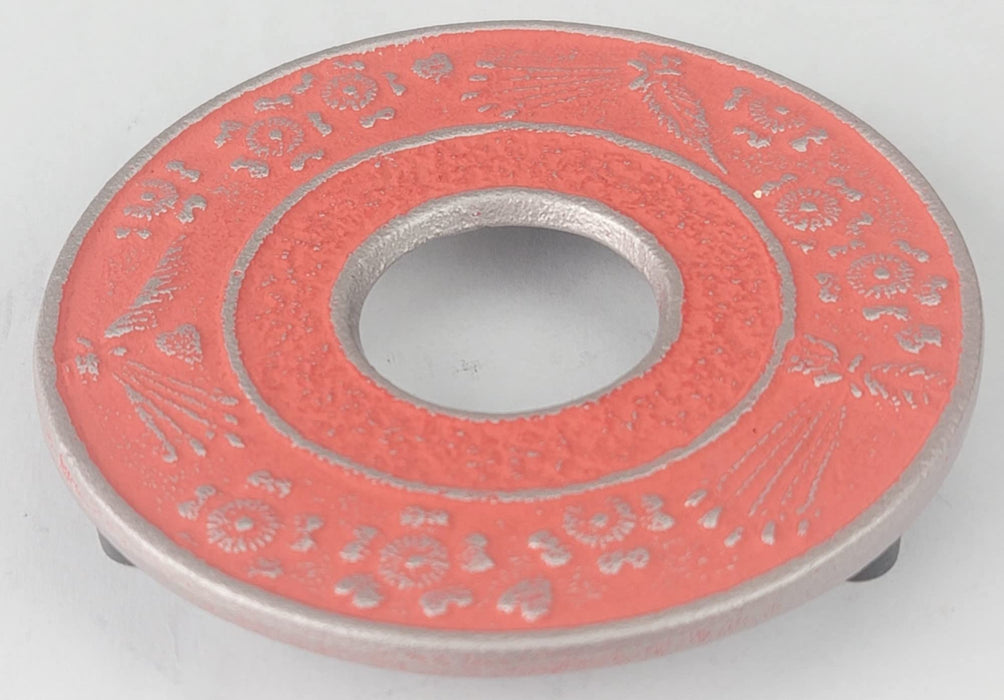 Iwachu Kamashiki Sakura Small Silver Pink 10Cm Nambu Iron Trivet 17703-Kiichin - The #1 Place for Japanese Goods in Your Hand!