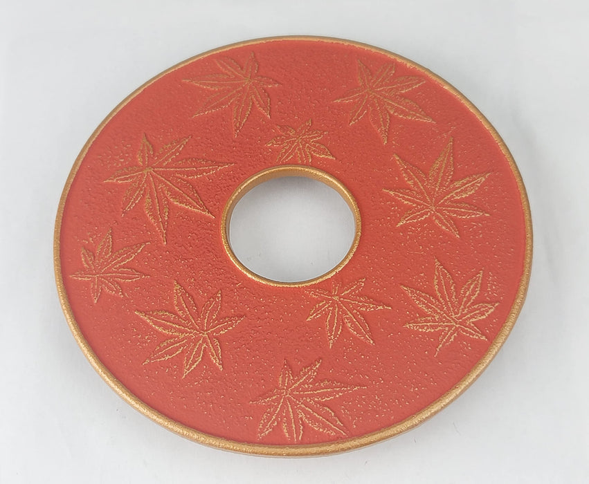 Iwachu Ironware 14cm Maple Gold Reddish Brown Kettle Base Nambu 53637-Kiichin - The #1 Place for Japanese Goods in Your Hand!