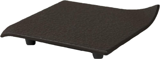Iwachu Kettle Stand Square Dark Brown 11x11 cm Nambu Ironware 17232-Kiichin - The #1 Place for Japanese Goods in Your Hand!