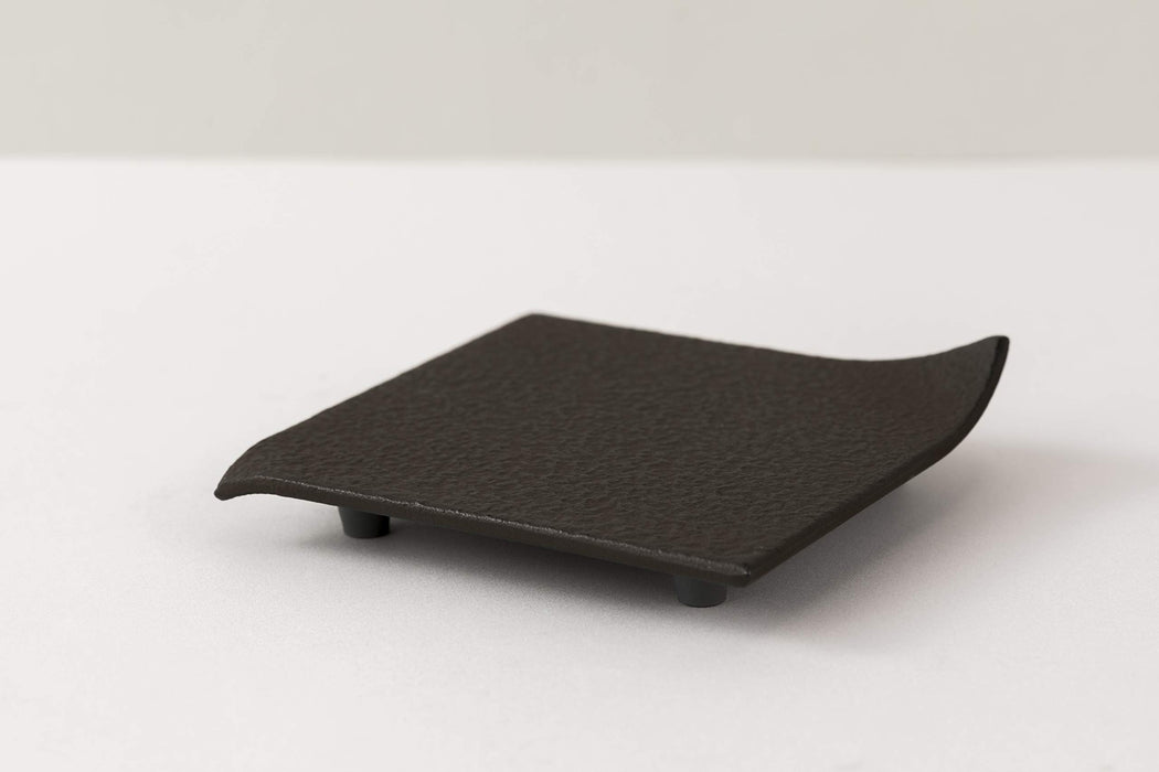 Iwachu Kettle Stand Square Dark Brown 11x11 cm Nambu Ironware 17232-Kiichin - The #1 Place for Japanese Goods in Your Hand!