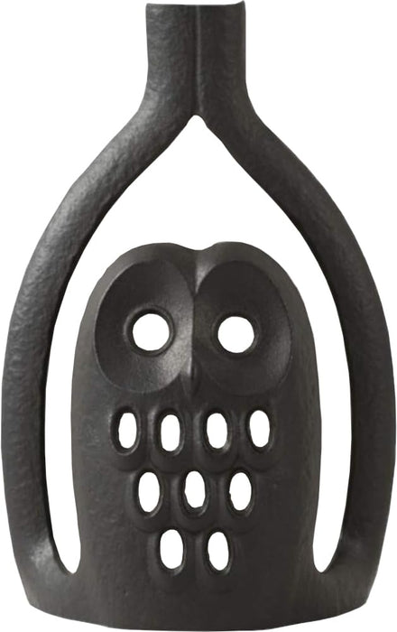 Iwachu Nambu Ironware Owl Letter Stand Black - 9x5x15.5 cm-Kiichin - The #1 Place for Japanese Goods in Your Hand!