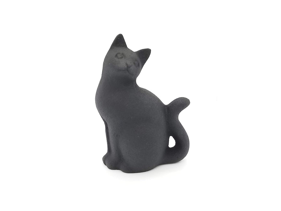 Iwachu Long-Tailed Cat Paperweight Black 5x3.5x7.5cm Nambu Ironware 30501-Kiichin - The #1 Place for Japanese Goods in Your Hand!