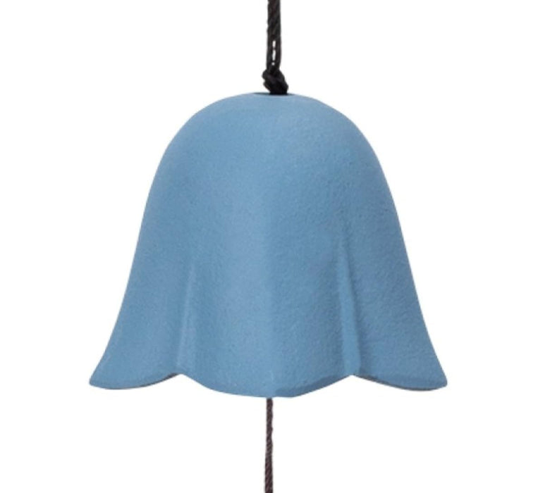 Iwachu Nambu Ironware Wind Chime Flower Design Sky Blue 5x5x5Cm-Kiichin - The #1 Place for Japanese Goods in Your Hand!