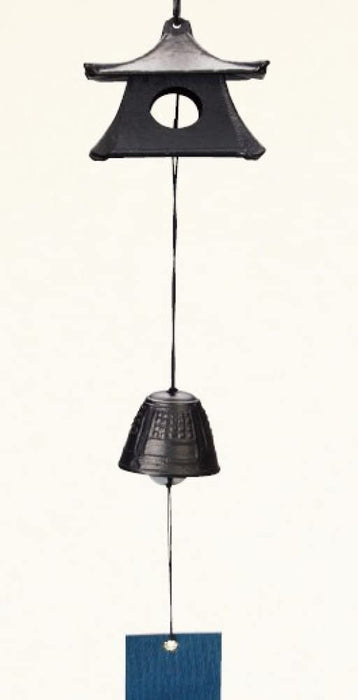 Iwachu Black Nambu Ironware Small Hanging Lantern Wind Chime 27102-Kiichin - The #1 Place for Japanese Goods in Your Hand!