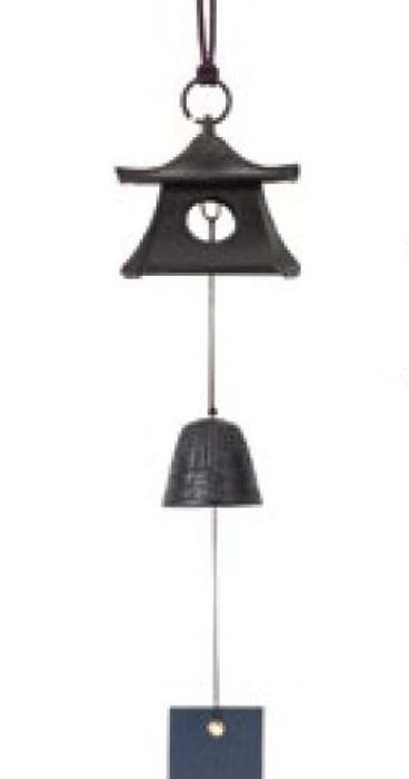 Iwachu Black Nambu Ironware Small Hanging Lantern Wind Chime 27102-Kiichin - The #1 Place for Japanese Goods in Your Hand!