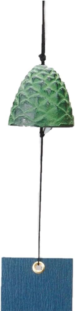 Iwachu Nambu Ironware 4cm Pine Blue Wind Chime 27020-Kiichin - The #1 Place for Japanese Goods in Your Hand!