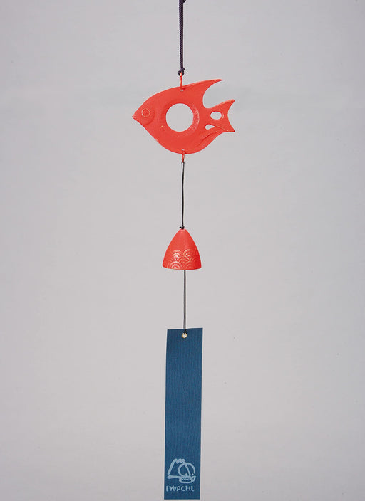 Iwachu Nambu Ironware Tropical Fish Wind Chime Gold Red 14cm Japan-Kiichin - The #1 Place for Japanese Goods in Your Hand!