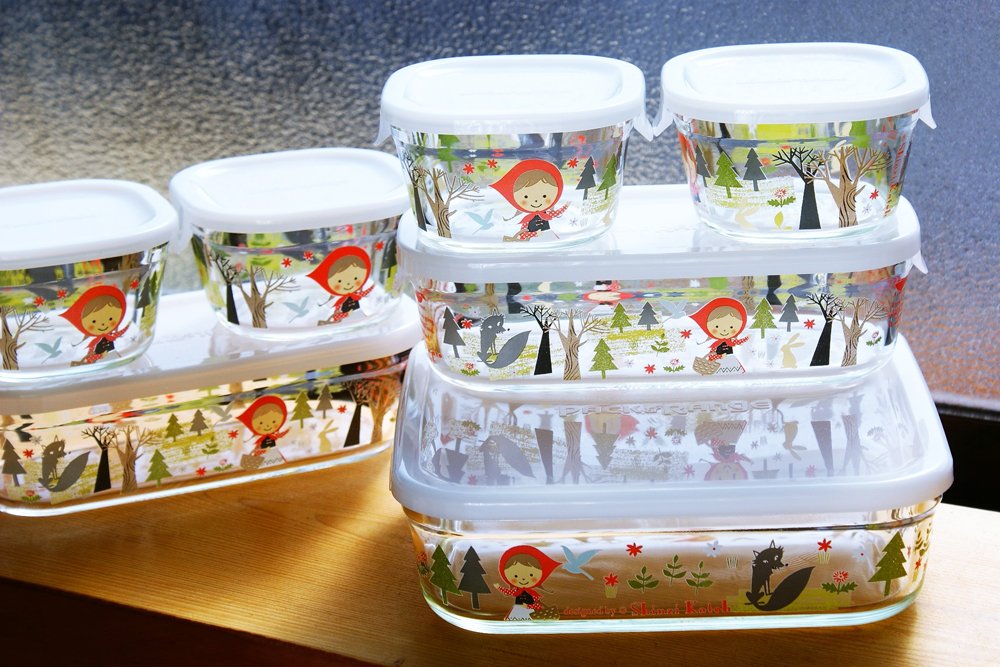 Iwaki Heat-Resistant Glass Butter Storage Container 500ml Medium Rectangular