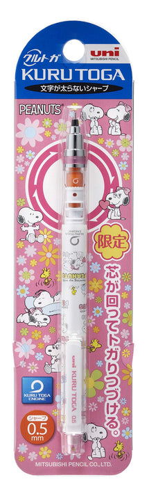 Mitsubishi Pencil Uni Kurtoga Standard Model White 0.5mm - Snoopy Mechanical Pencil-Kiichin - The #1 Place for Japanese Goods in Your Hand!
