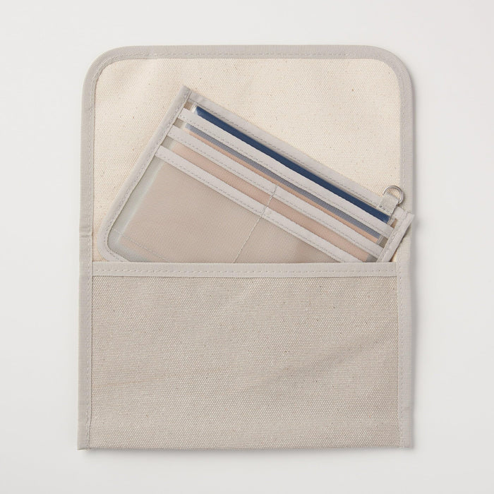 Muji A6 Cotton Health Handbook Case Small Navy Mother and Child Compatible