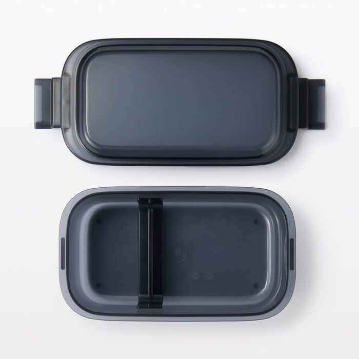 Muji Easy-To-Wash Black Lunch Box 670Ml Efficient Food Storage 82994308