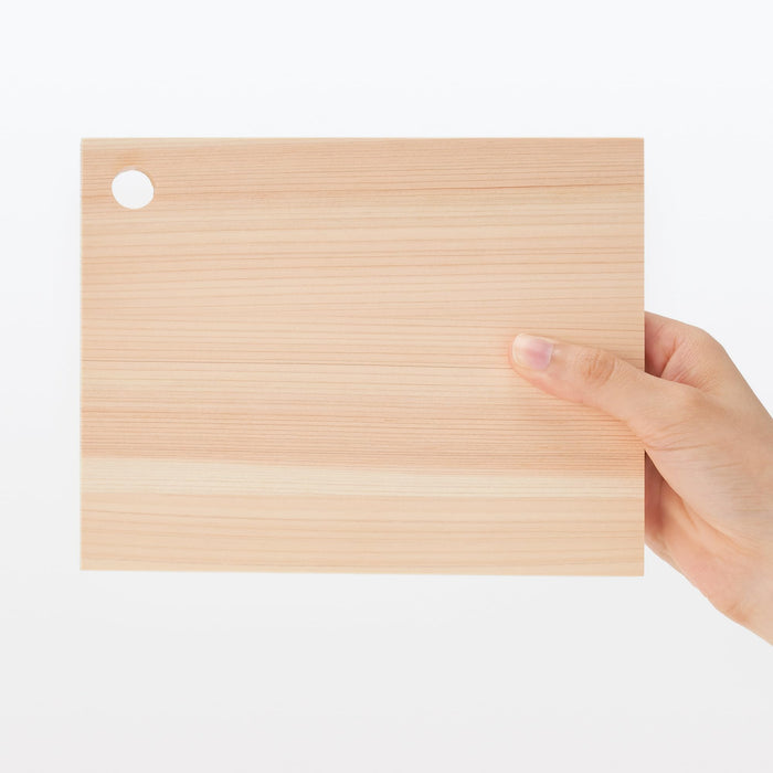 Muji Hinoki Thin Small Cooking Board With Hook Hole 19x15x1.2cm 84376214