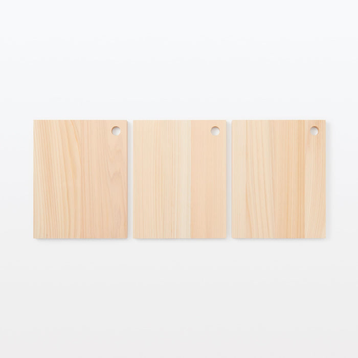 Muji Hinoki Thin Small Cooking Board With Hook Hole 19x15x1.2cm 84376214