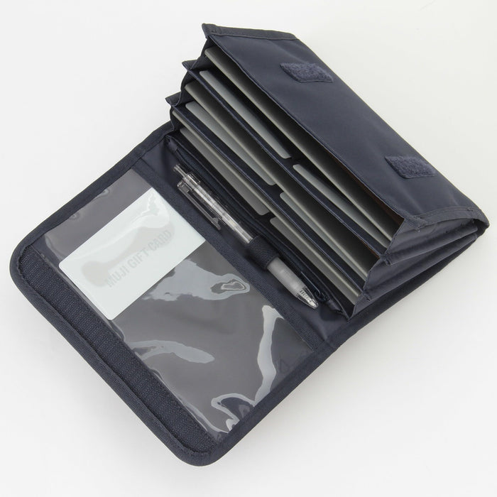 Muji Navy Polyester A6 Maternal and Child Health Handbook Case Small