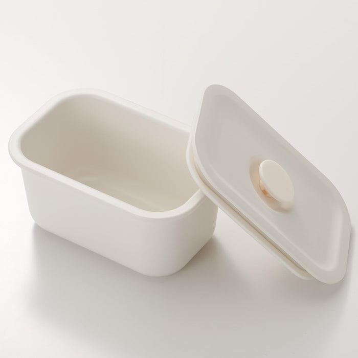 Muji White Rectangular Polypropylene Lunch Box with Valve 125ml Storage