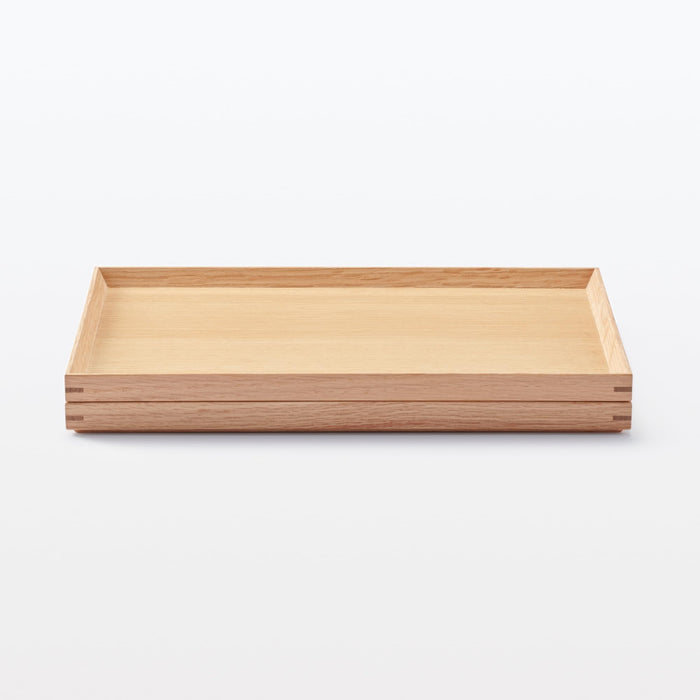 Muji Wooden Square Tray Natural 35x26x2cm Mdc80A2S Eco-friendly Wood