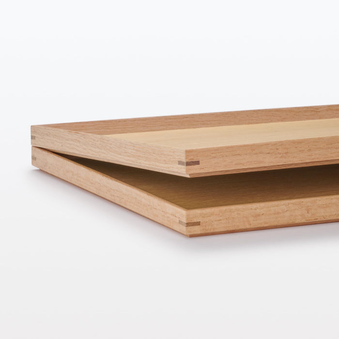 Muji Wooden Square Tray Natural 40.5x30.5x2cm Durable and Stylish