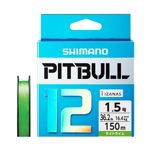 Shimano Pitbull 12-Strand Braid 150M Sight Lime 36.2Lb 1.5 Pe Line-Kiichin - The #1 Place for Japanese Goods in Your Hand!