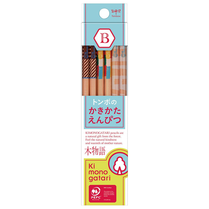 Tombow Light Blue Pattern Drawing Pencil F Tree Story Pack of 12 Kb-Kf01-B-Kiichin - The #1 Place for Japanese Goods in Your Hand!