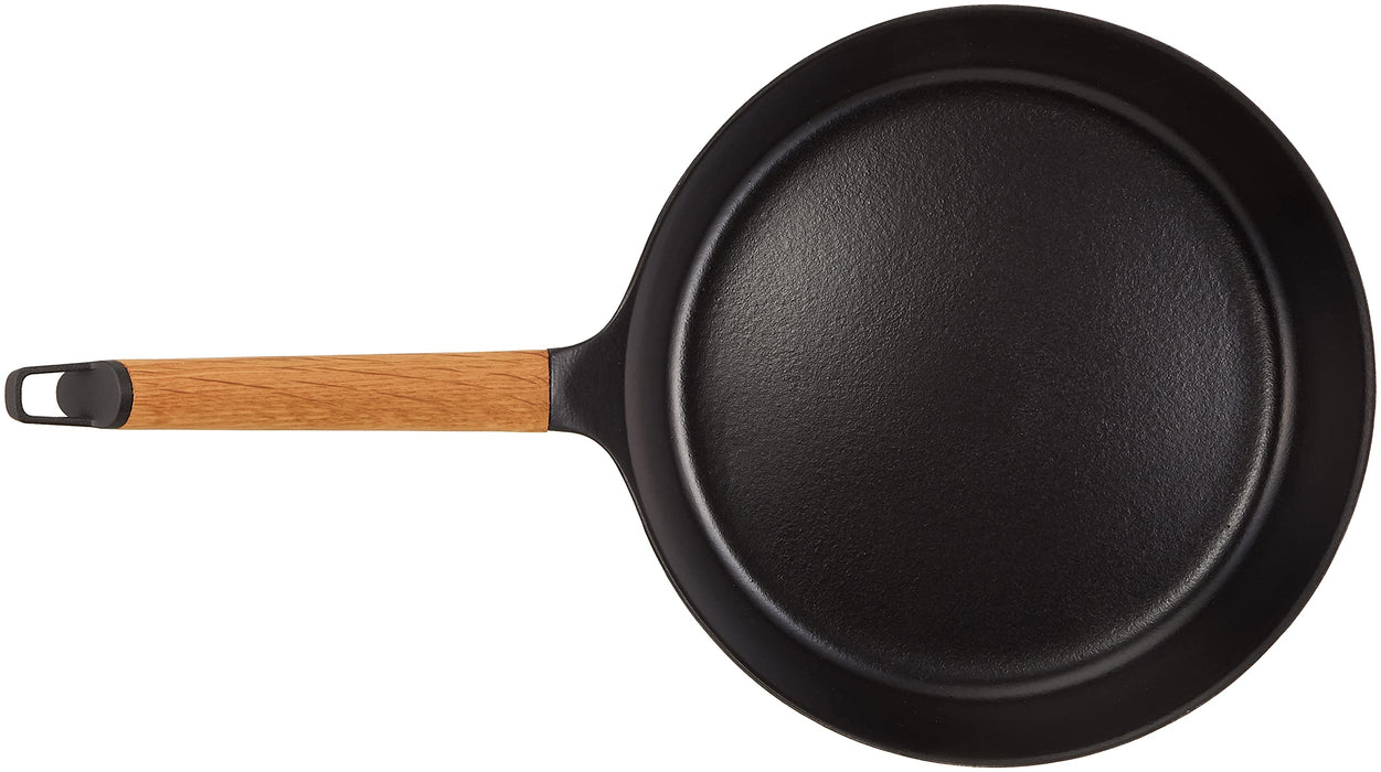 Vermicular 28Cm Cast Iron Frying Pan Oak Finish Gas and IH Compatible