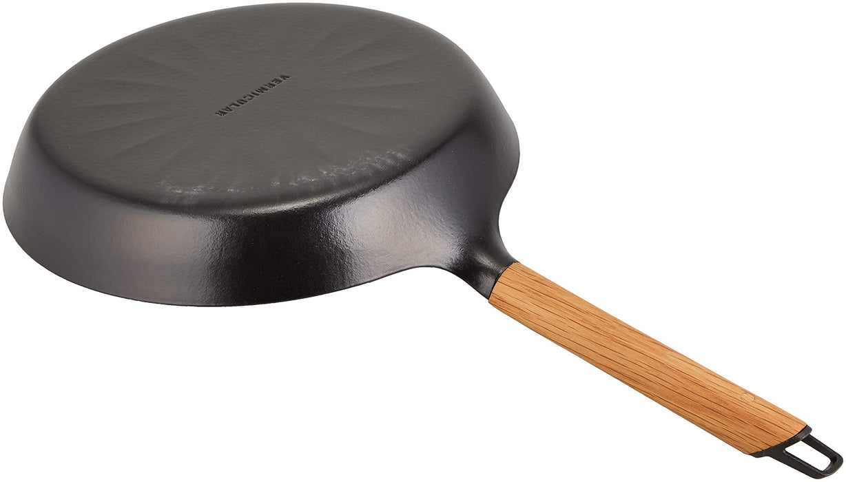 Vermicular 28Cm Cast Iron Frying Pan Oak Finish Gas and IH Compatible