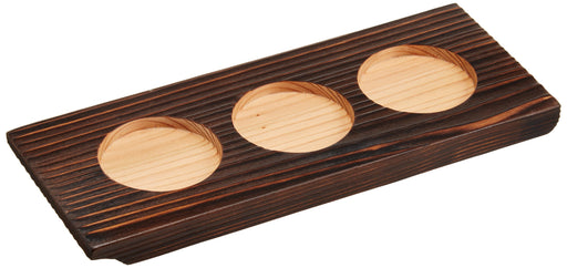 Yamaco Sake Tasting Tray Burnt Cedar Finish Model 16228-Kiichin - The #1 Place for Japanese Goods in Your Hand!