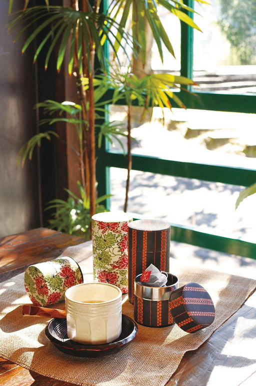 Yamaco Tea Canister Pokkan S Cherry Blossom Plum Design 84781-Kiichin - The #1 Place for Japanese Goods in Your Hand!