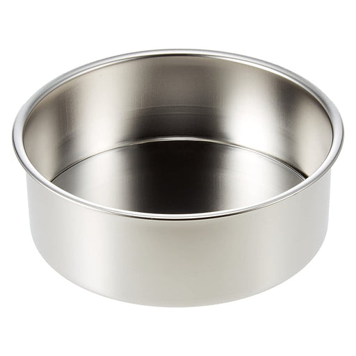Akagawa Kibutsu 18cm Stainless Steel Round Cake Pan - Removable Bottom-Kiichin - The #1 Place for Japanese Goods in Your Hand!