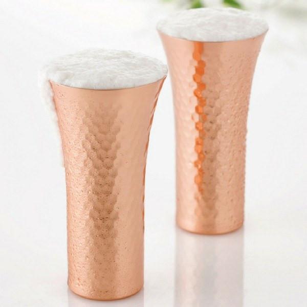 Asahi Copper Beer Glass Set - 380ml (2 Glasses)-Kiichin - The #1 Place for Japanese Goods in Your Hand!