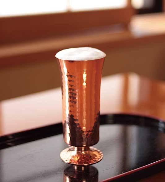 Asahi Copper Footed 160Ml Beer Glass - Authentic Japanese Craftsmanship-Kiichin - The #1 Place for Japanese Goods in Your Hand!