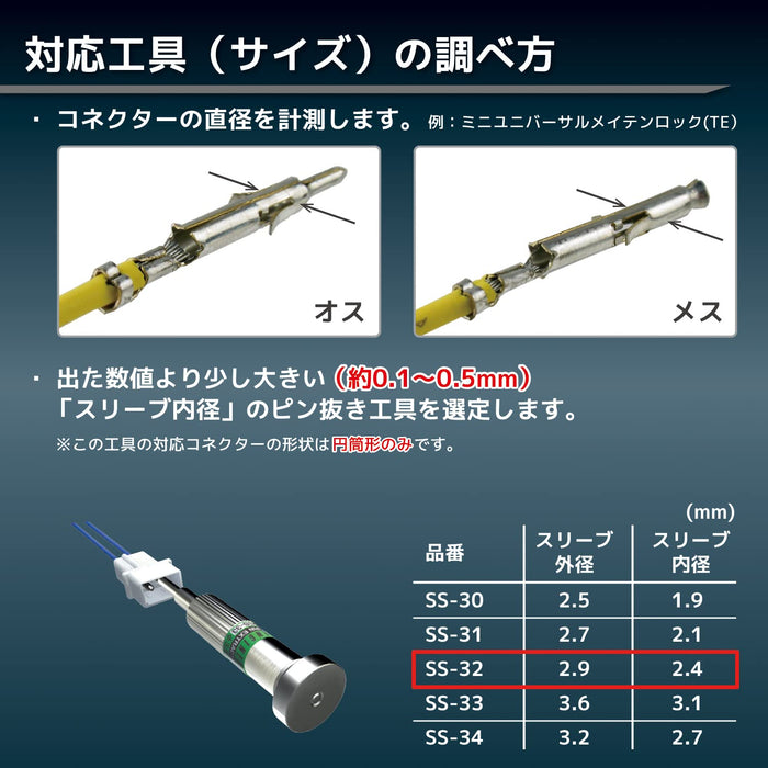 Engineer Pin Removal Tool Φ2.9mm SS-32-Kiichin - The #1 Place for Japanese Goods in Your Hand!