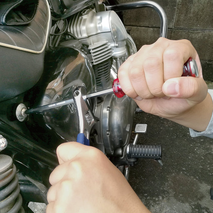 Engineer Powerful Driver 2x152mm DI-02 Silver/Red-Kiichin - The #1 Place for Japanese Goods in Your Hand!