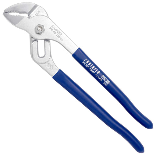Engineer PW-10 Water Pump Pliers 250mm Blue-Kiichin - The #1 Place for Japanese Goods in Your Hand!