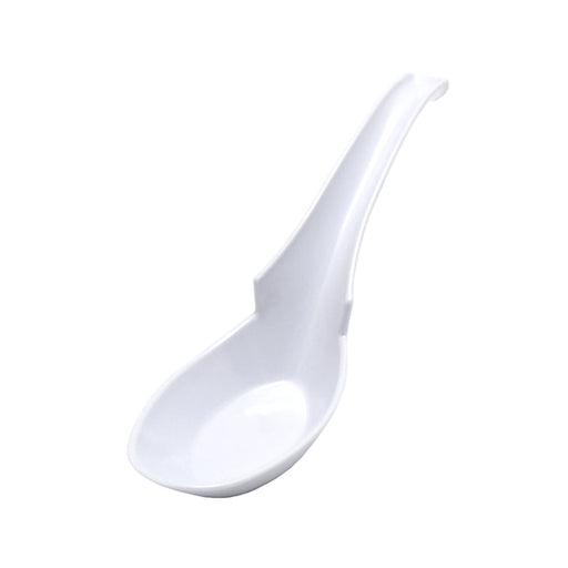 Entec 16Cm White Melamine Renge Soup Spoon with Hooked Handle-Kiichin - The #1 Place for Japanese Goods in Your Hand!