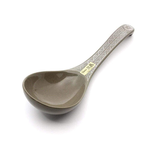 Ginpo Banko Ware Renge Soup Spoon & Spoon Rest - Large Renge Spoon-Kiichin - The #1 Place for Japanese Goods in Your Hand!