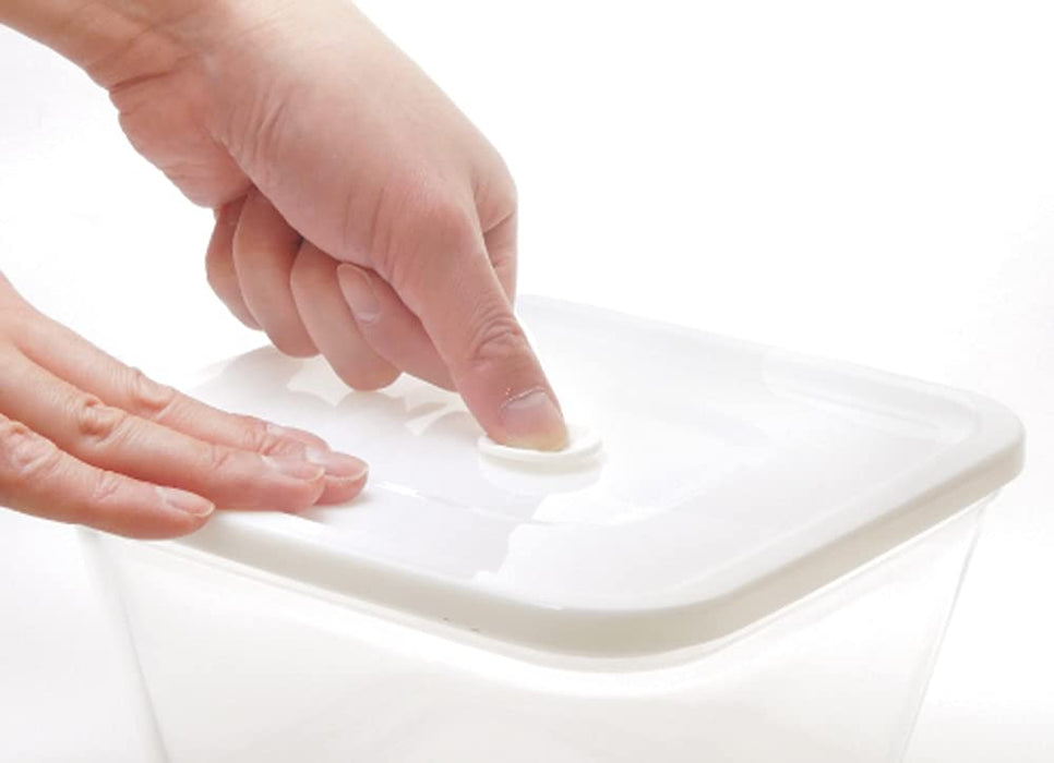 Iwaki Japan Heat Resistant Glass Airtight Container Set - White Square, 3Pcs-Kiichin - The #1 Place for Japanese Goods in Your Hand!